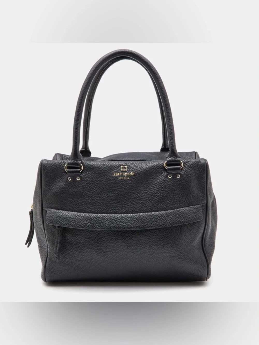 Kate Spade Leather Black Grant Park Shelby Pebbled Handbag